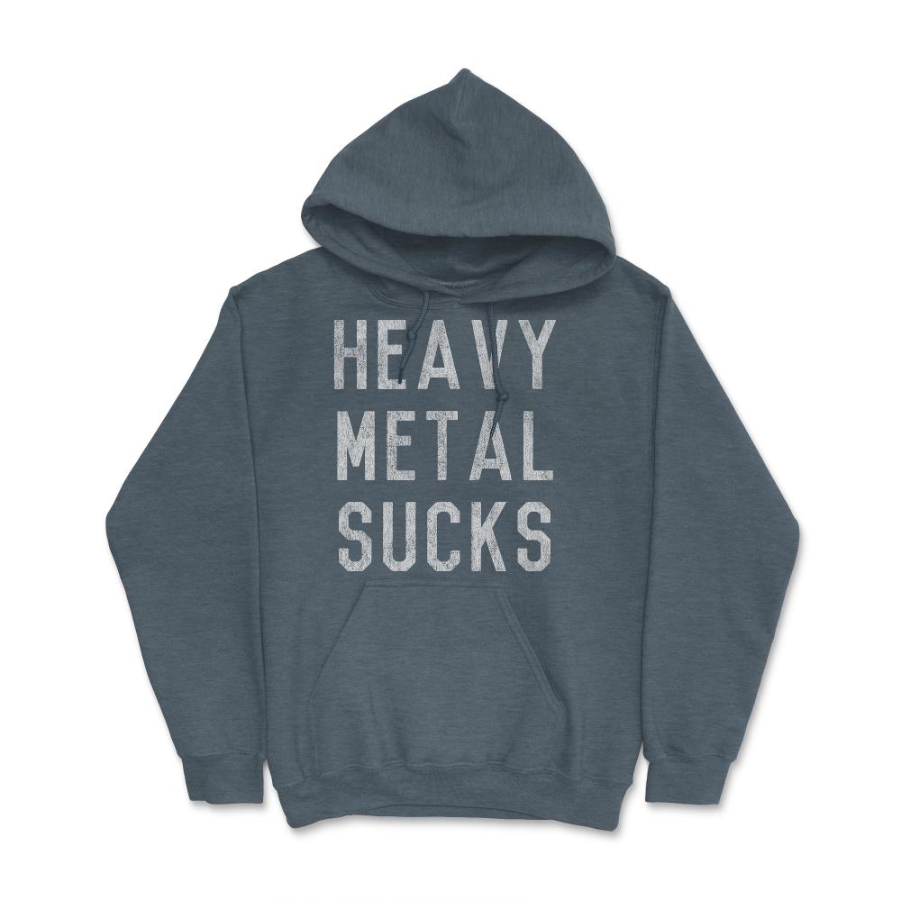 Retro Heavy Metal Sucks - Hoodie - Dark Grey Heather