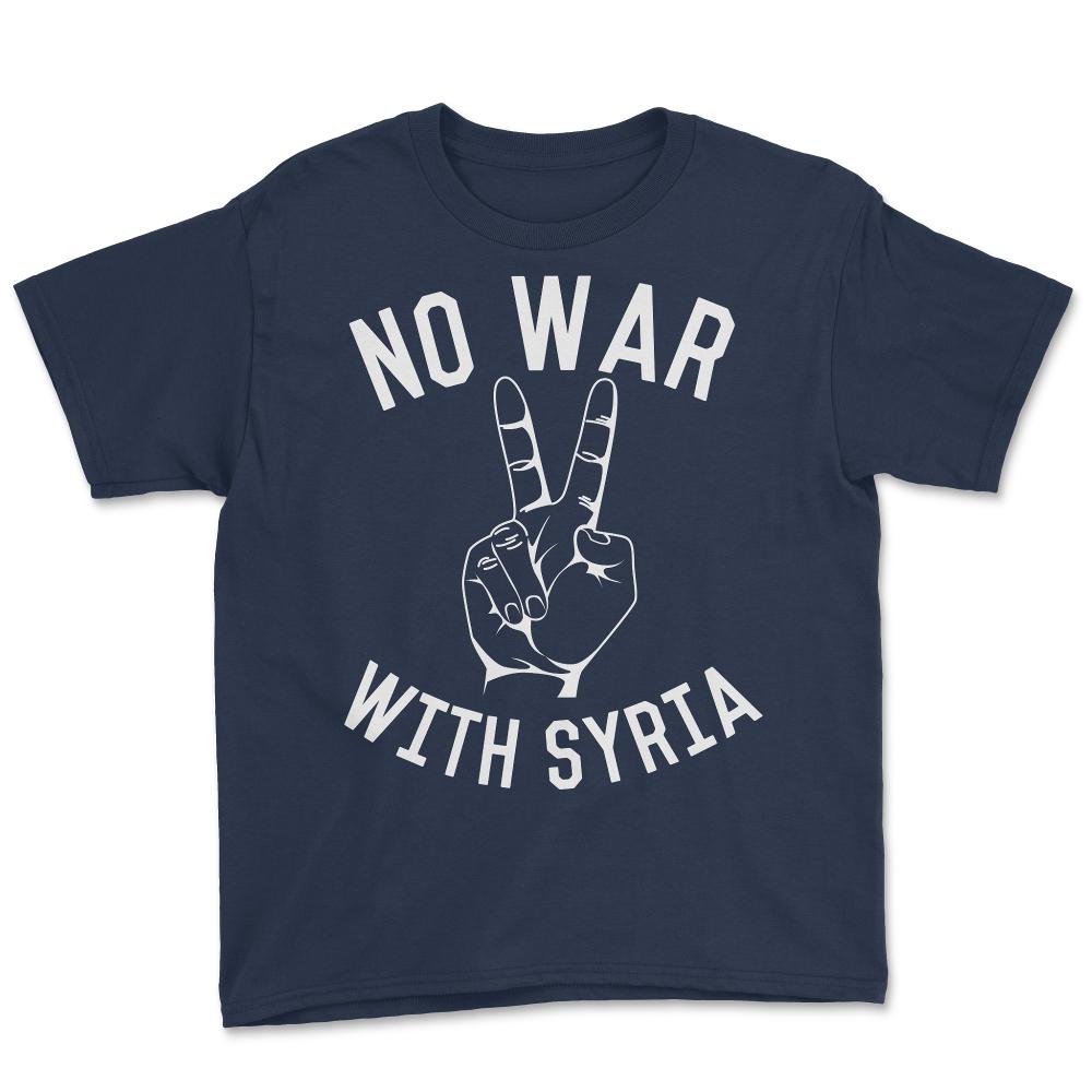 No War With Syria - Youth Tee - Navy