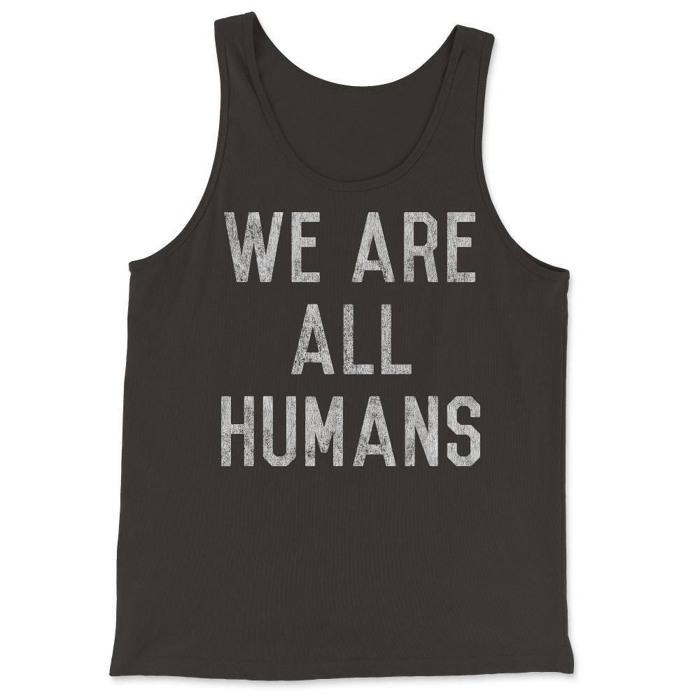 Retro We Are All Humans - Tank Top - Black