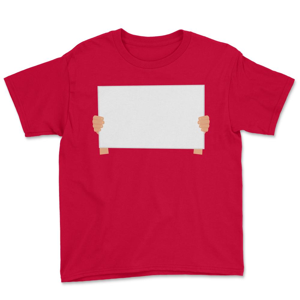 China Protest Solidarity Blank Sign - Youth Tee - Red