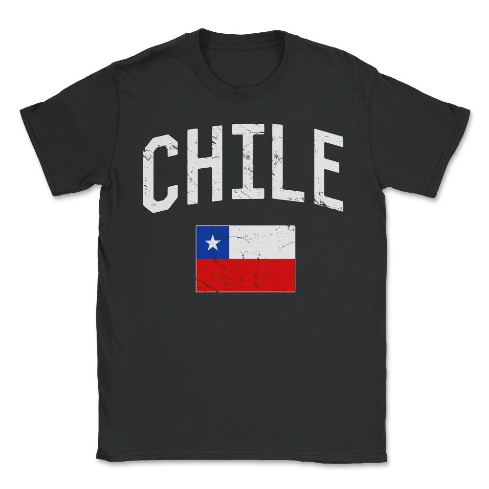Chile Flag - Unisex T-Shirt - Black