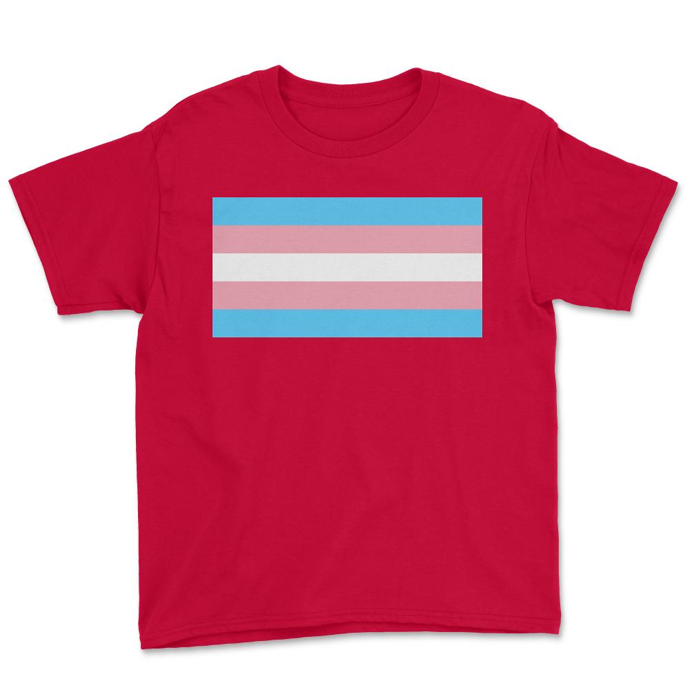 Transgender Pride Flag - Youth Tee - Red