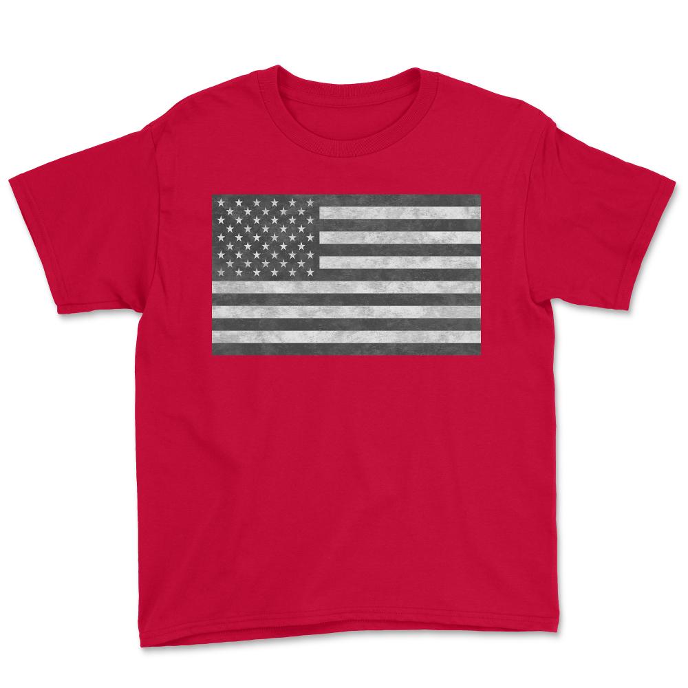 Tactical USA Flag Retro - Youth Tee - Red