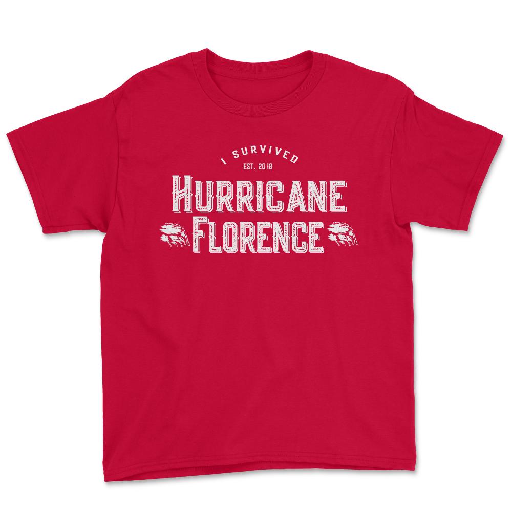 I Survived Hurricane Florence 2018 - Youth Tee - Red