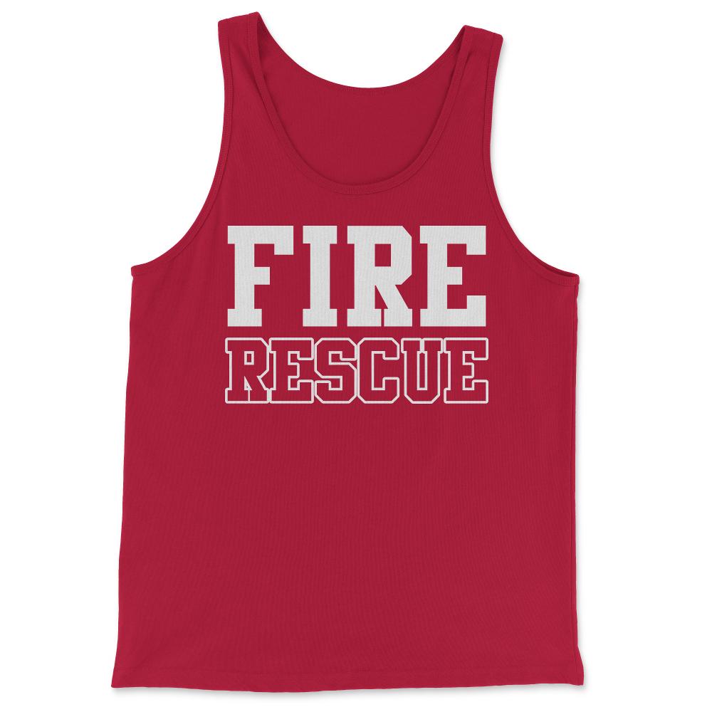 Fire Rescue Fireman - Tank Top - Red