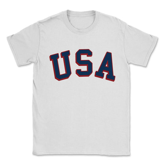 USA America 4th of July Unisex T-Shirt - White