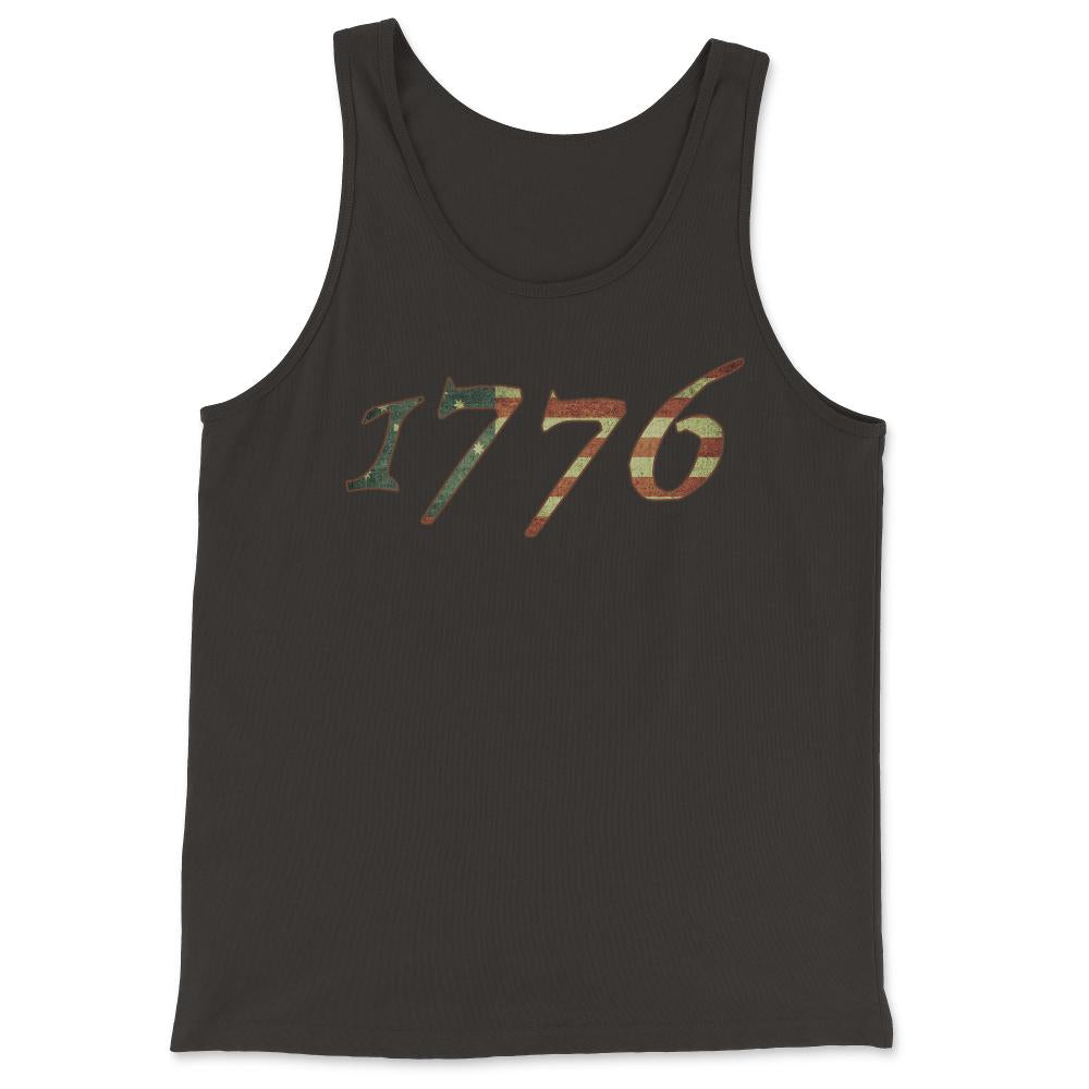 1776 Declaration of Independence US Flag - Tank Top - Black