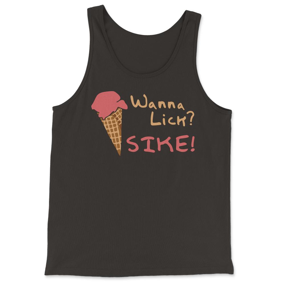 Wanna Lick Sike Ice Cream Man - Tank Top - Black