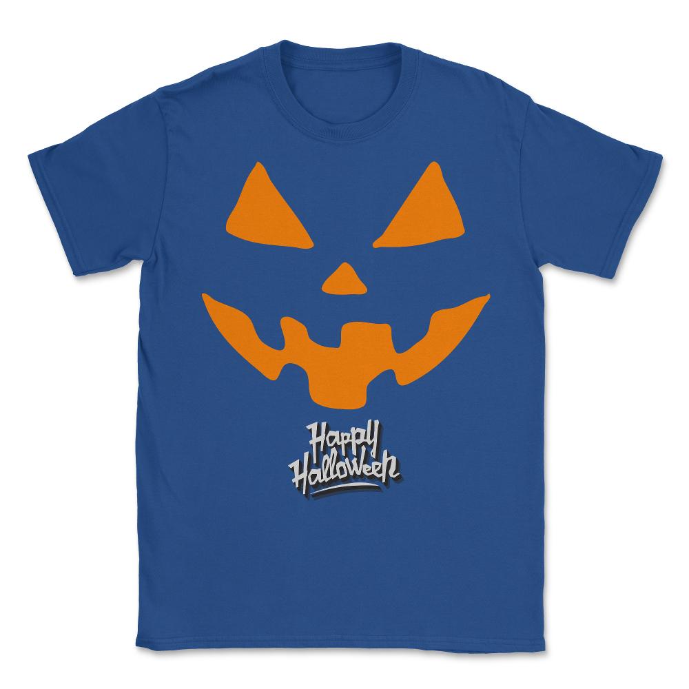 Jack-O-Lantern Pumpkin Happy Halloween - Unisex T-Shirt - Royal Blue