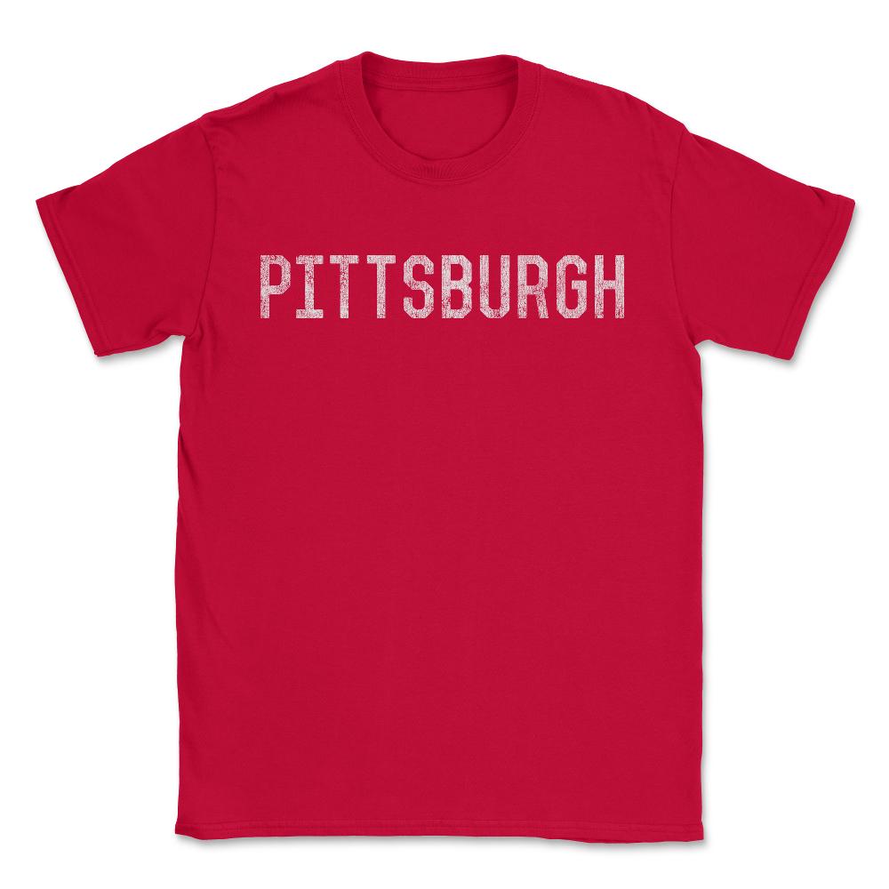 Retro Pittsburgh Pennsylvania - Unisex T-Shirt - Red