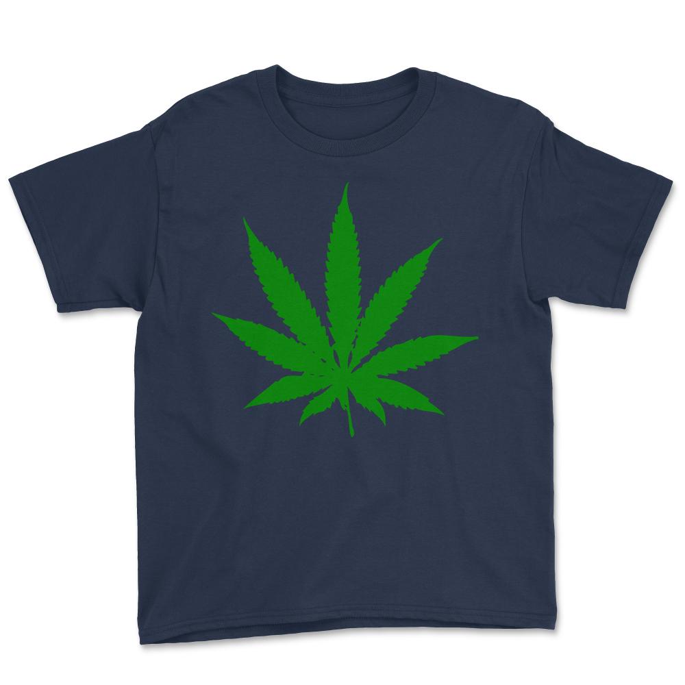 Cannabis Leaf - Youth Tee - Navy