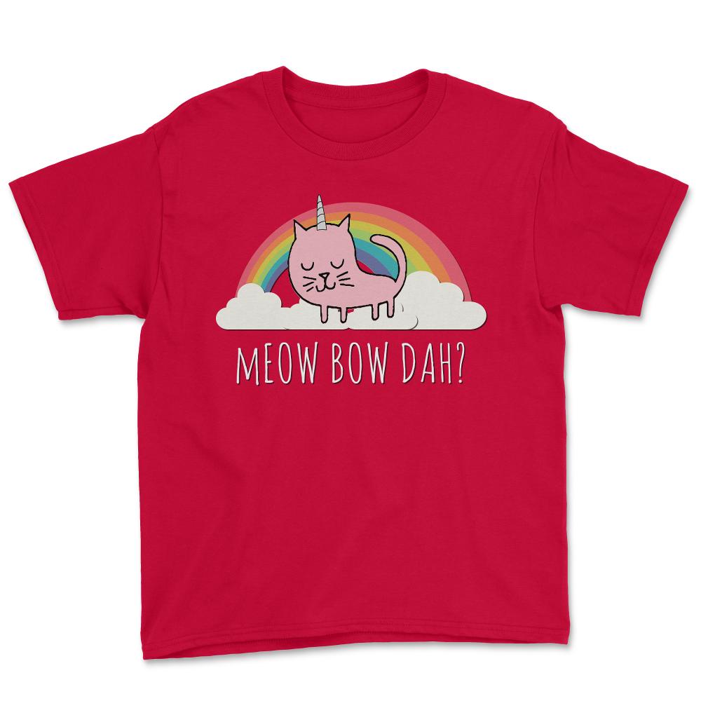 Meow Bow Dah - Youth Tee - Red