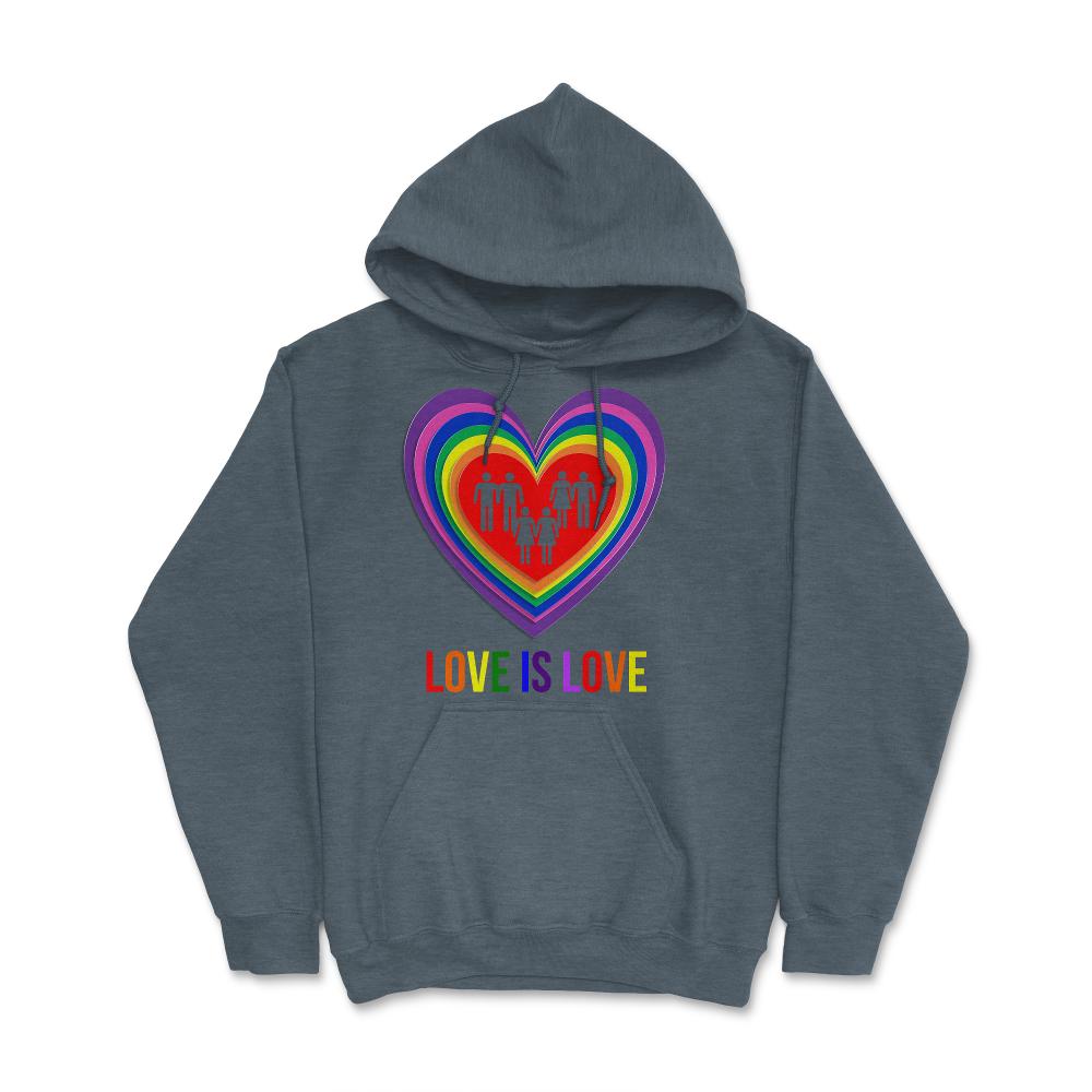 Love Is Love LGBTQ - Hoodie - Dark Grey Heather