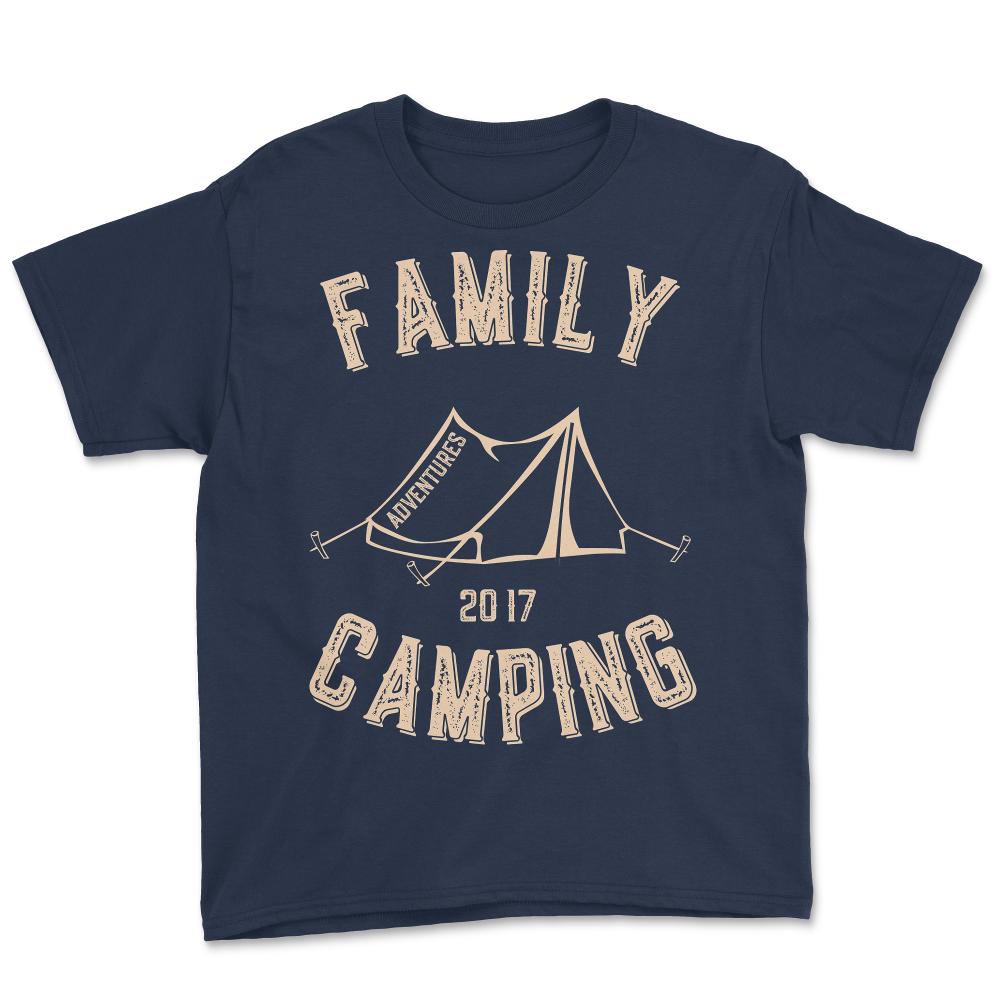 Family Camping Adventures 2017 - Youth Tee - Navy