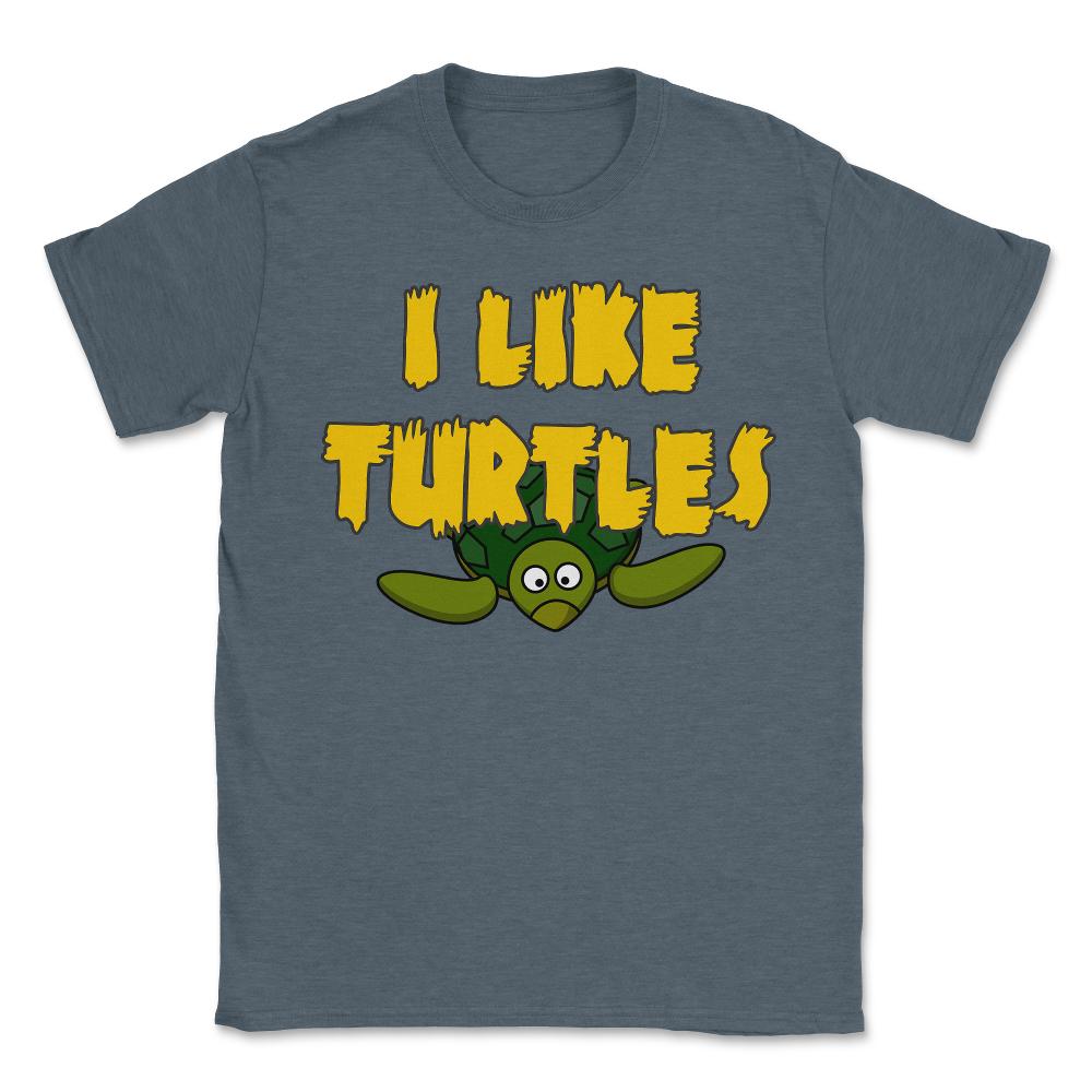 I Like Turtles - Unisex T-Shirt - Dark Grey Heather