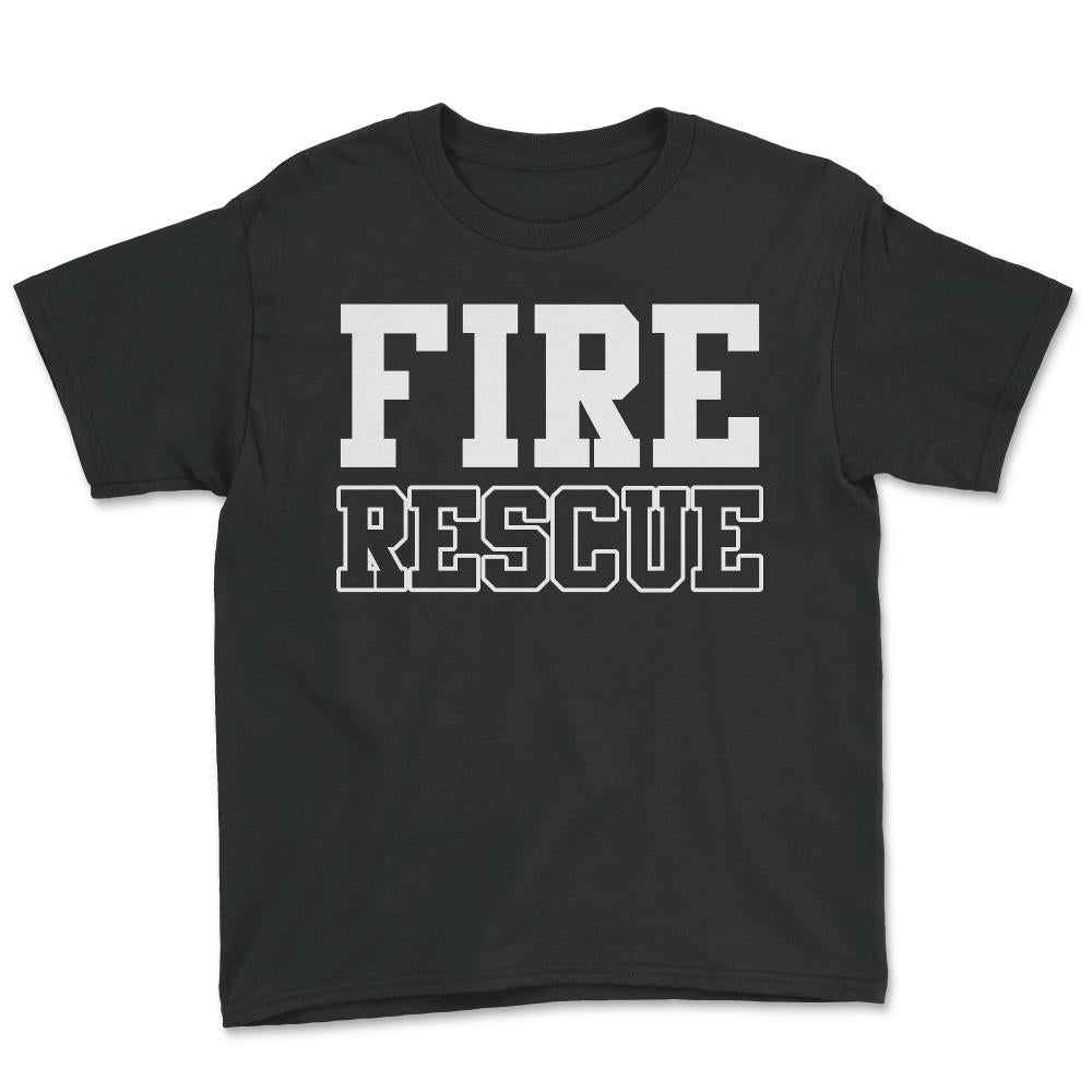 Fire Rescue Fireman - Youth Tee - Black