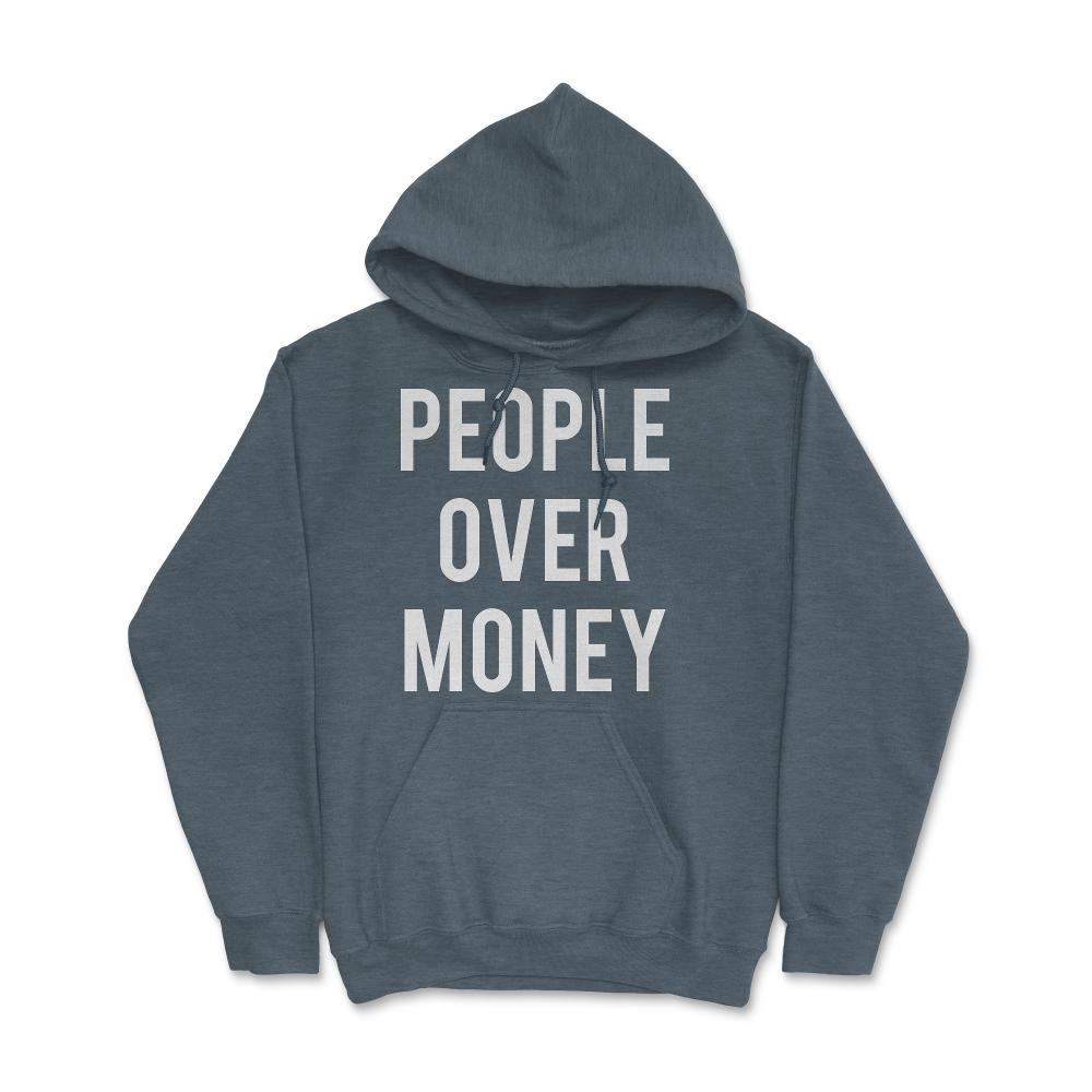 People Over Money - Hoodie - Dark Grey Heather