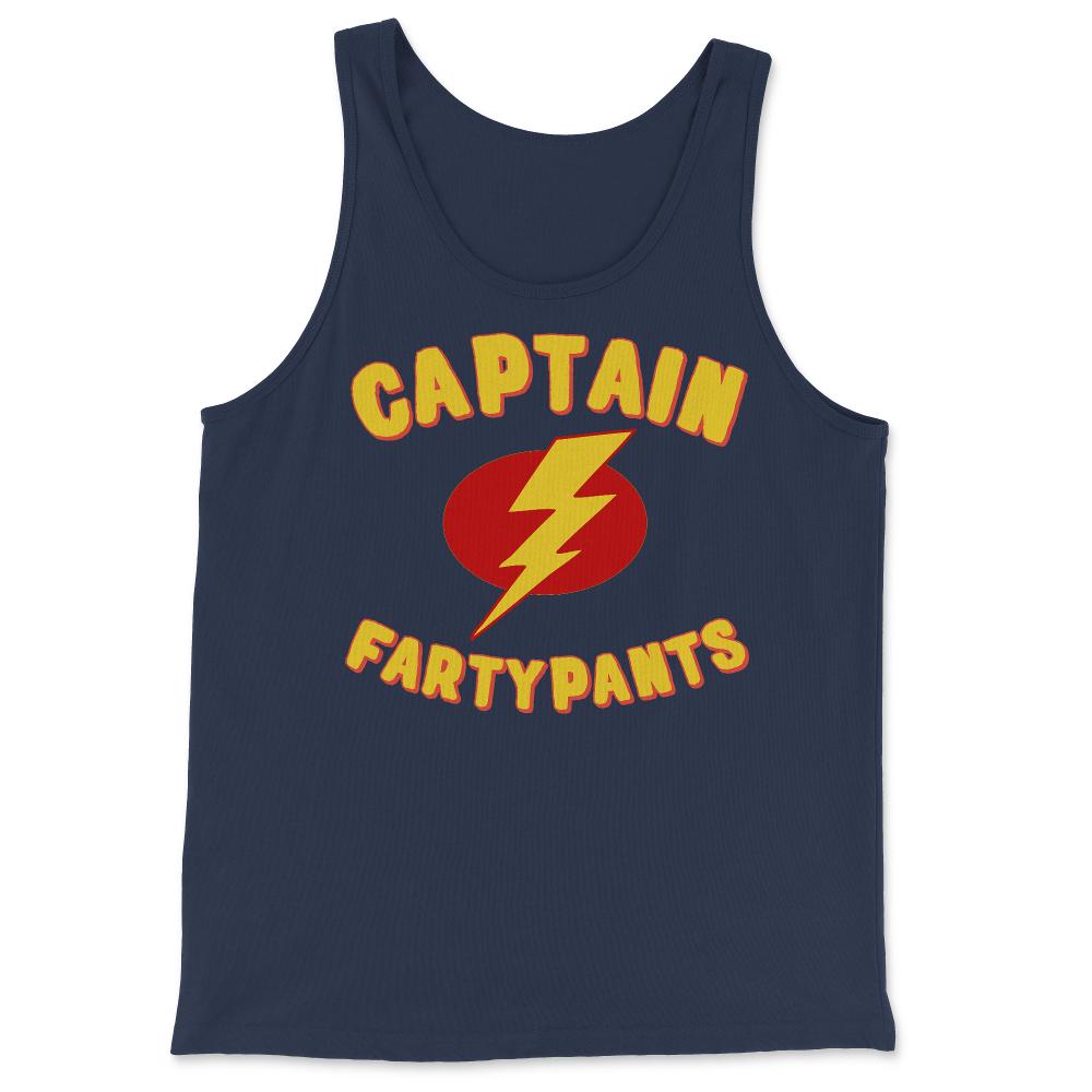 Captain Fartypants Funny Fart - Tank Top - Navy