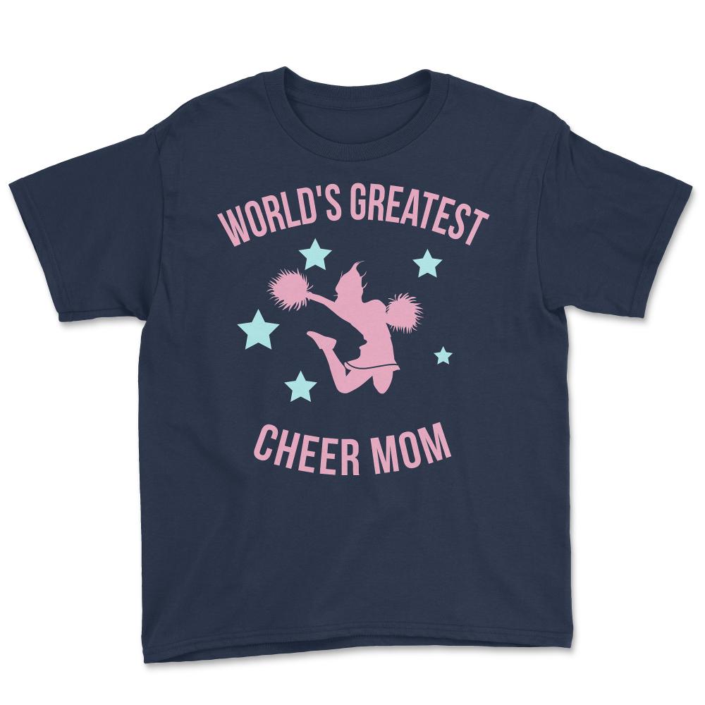 Worlds Greatest Cheer Mom - Youth Tee - Navy