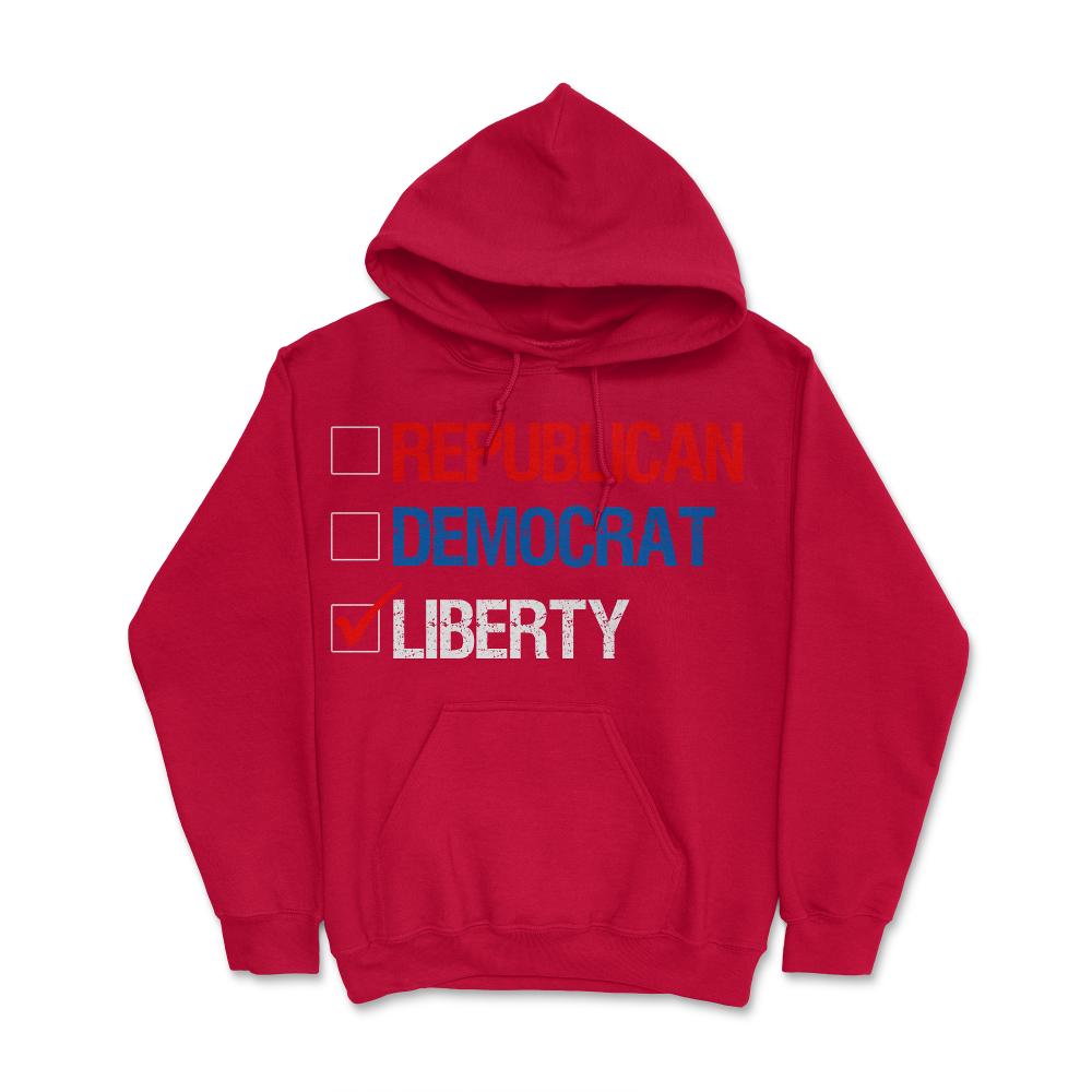 Republican Democrat Liberty Libertarian - Hoodie - Red