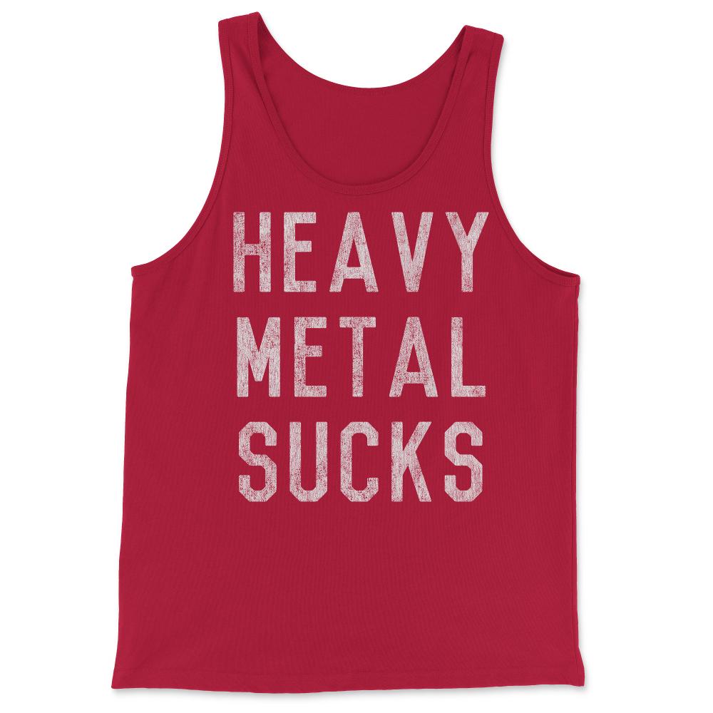 Retro Heavy Metal Sucks - Tank Top - Red