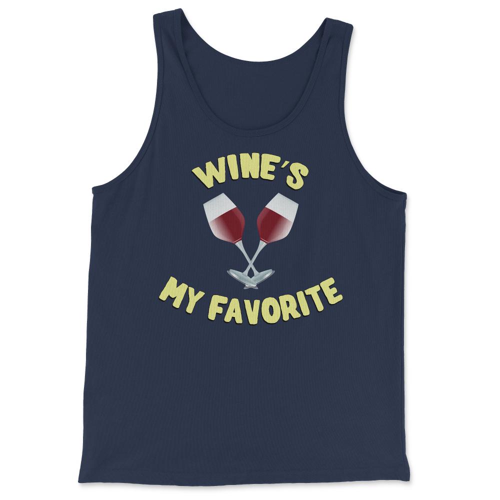 Wine's My Favorite Funny - Tank Top - Navy
