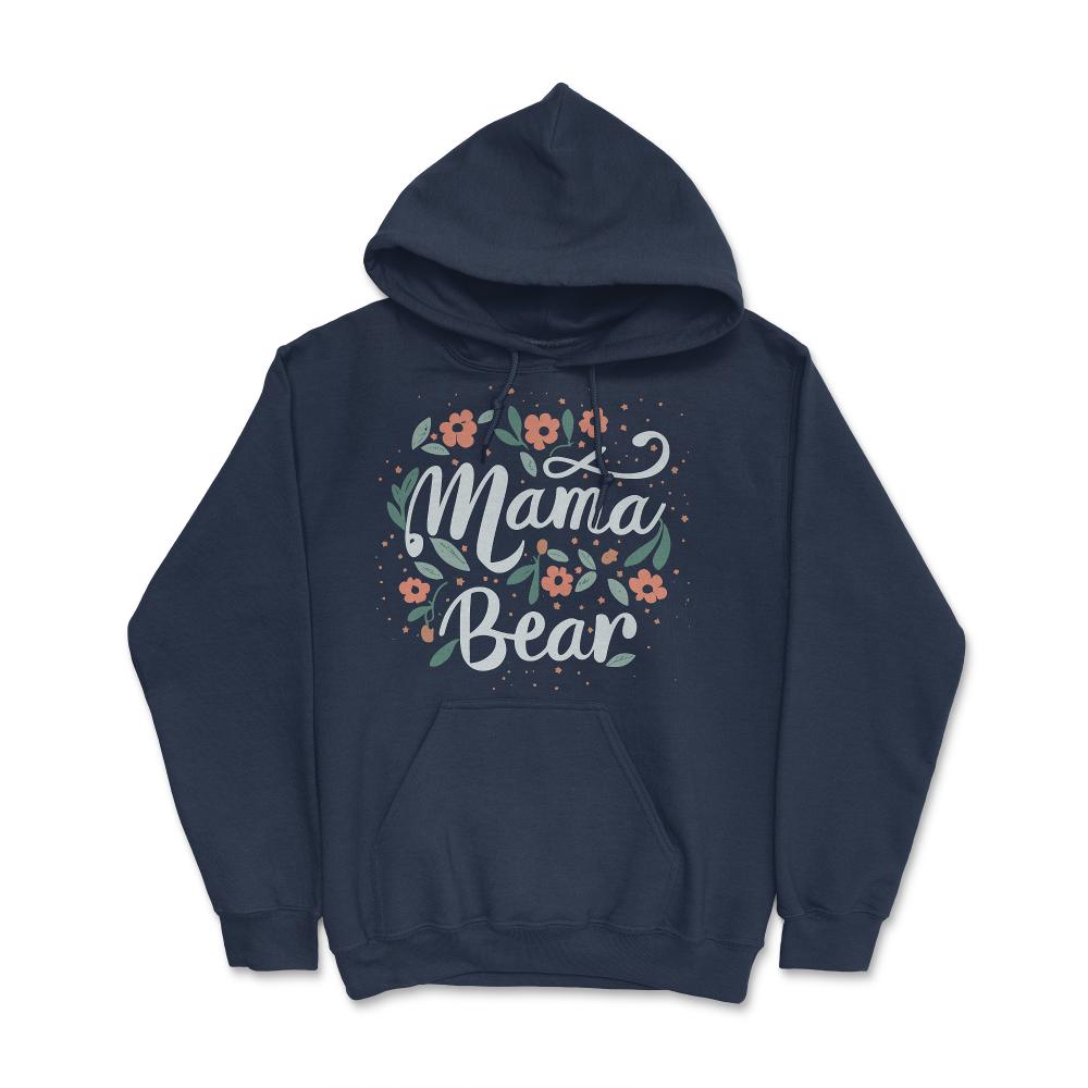 Mama Bear Floral - Hoodie - Navy