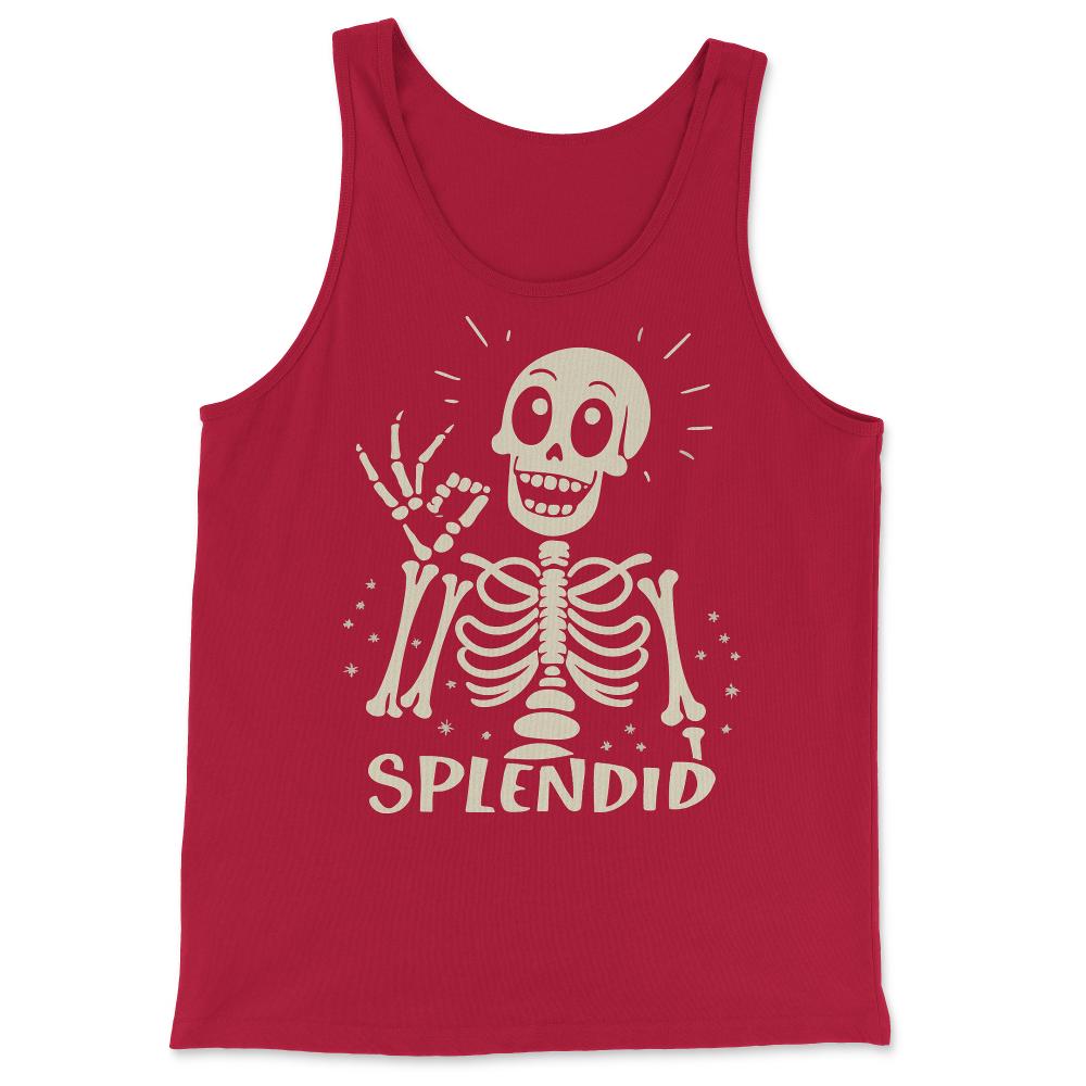 Splendid Skeleton Funny Halloween - Tank Top - Red