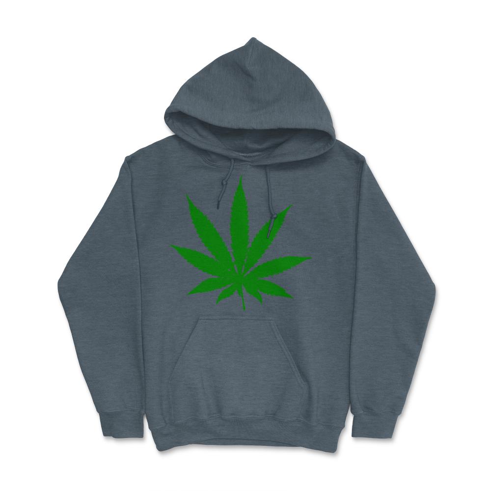 Cannabis Leaf - Hoodie - Dark Grey Heather