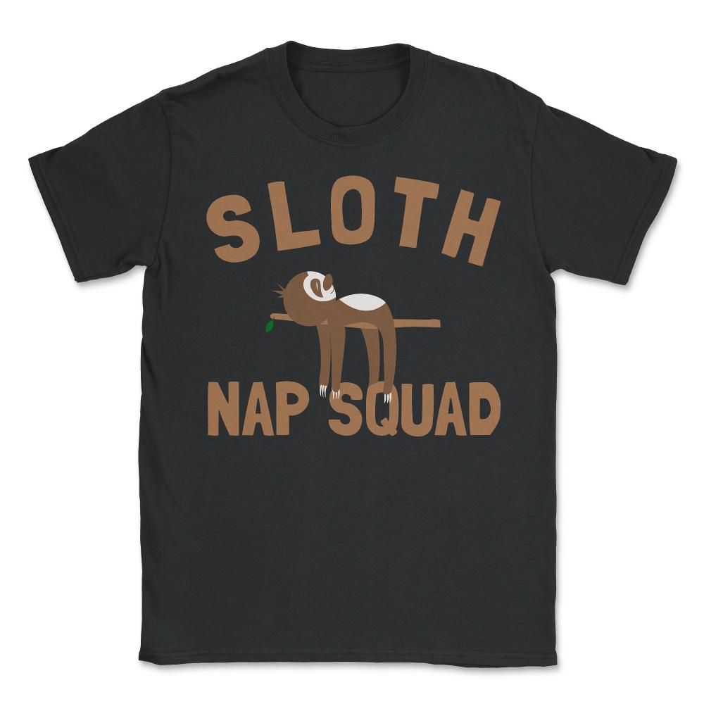 Sloth Nap Squad - Unisex T-Shirt - Black