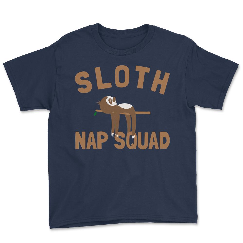 Sloth Nap Squad - Youth Tee - Navy