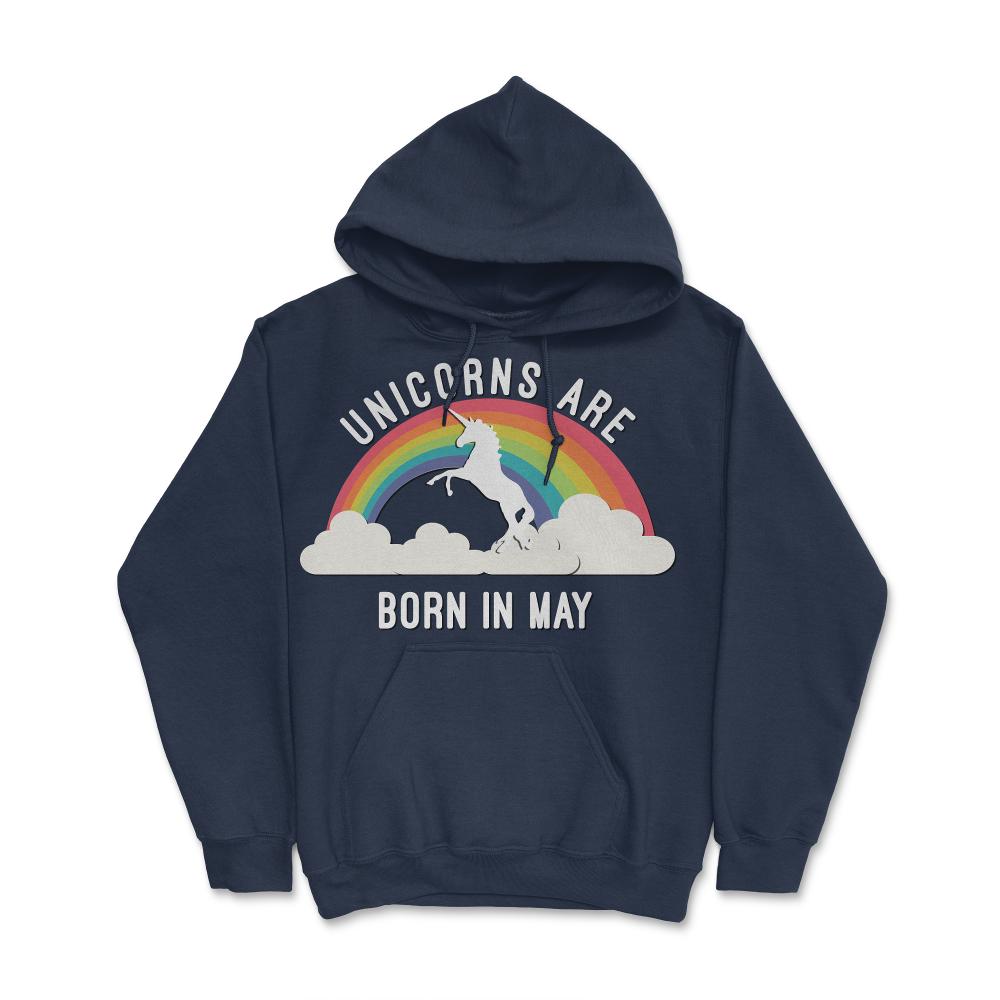 Unicorns Are Born In May - Hoodie - Navy