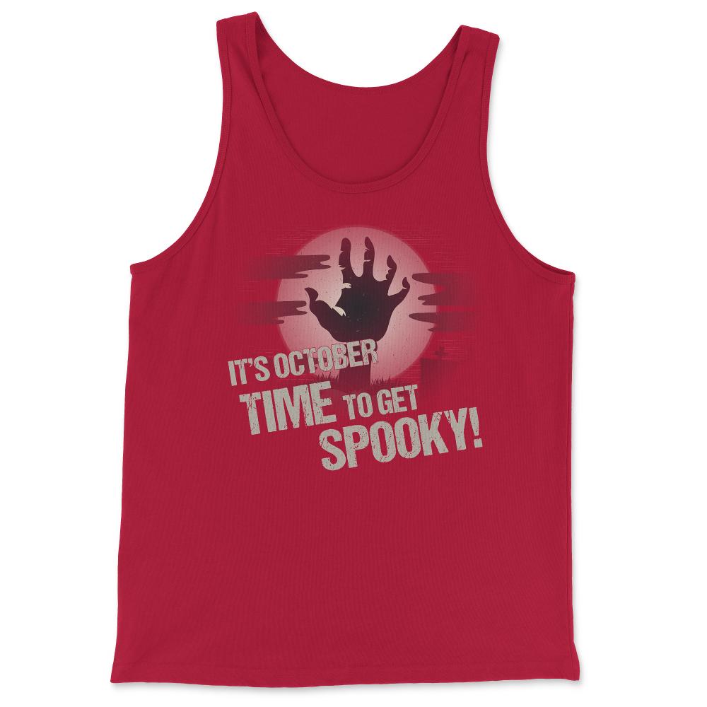 It's October Time to Get Spooky - Tank Top - Red