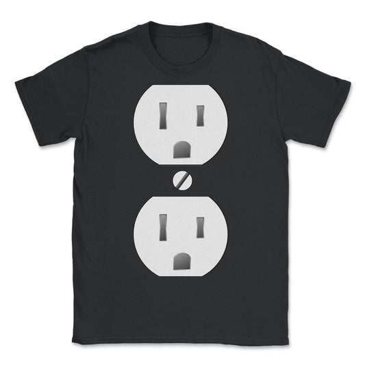 Electrical Outlet Halloween Costume - Unisex T-Shirt - Black