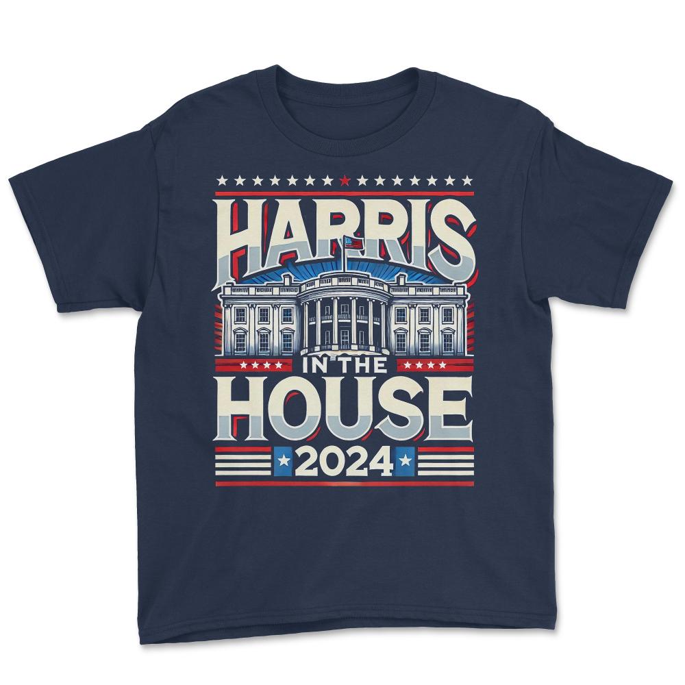 Kamala Harris in the House 2024 - Youth Tee - Navy