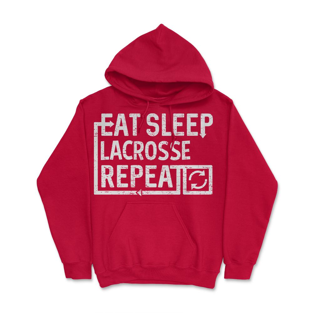 Eat Sleep Lacrosse - Hoodie - Red