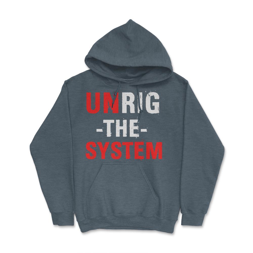 Unrig The System - Hoodie - Dark Grey Heather