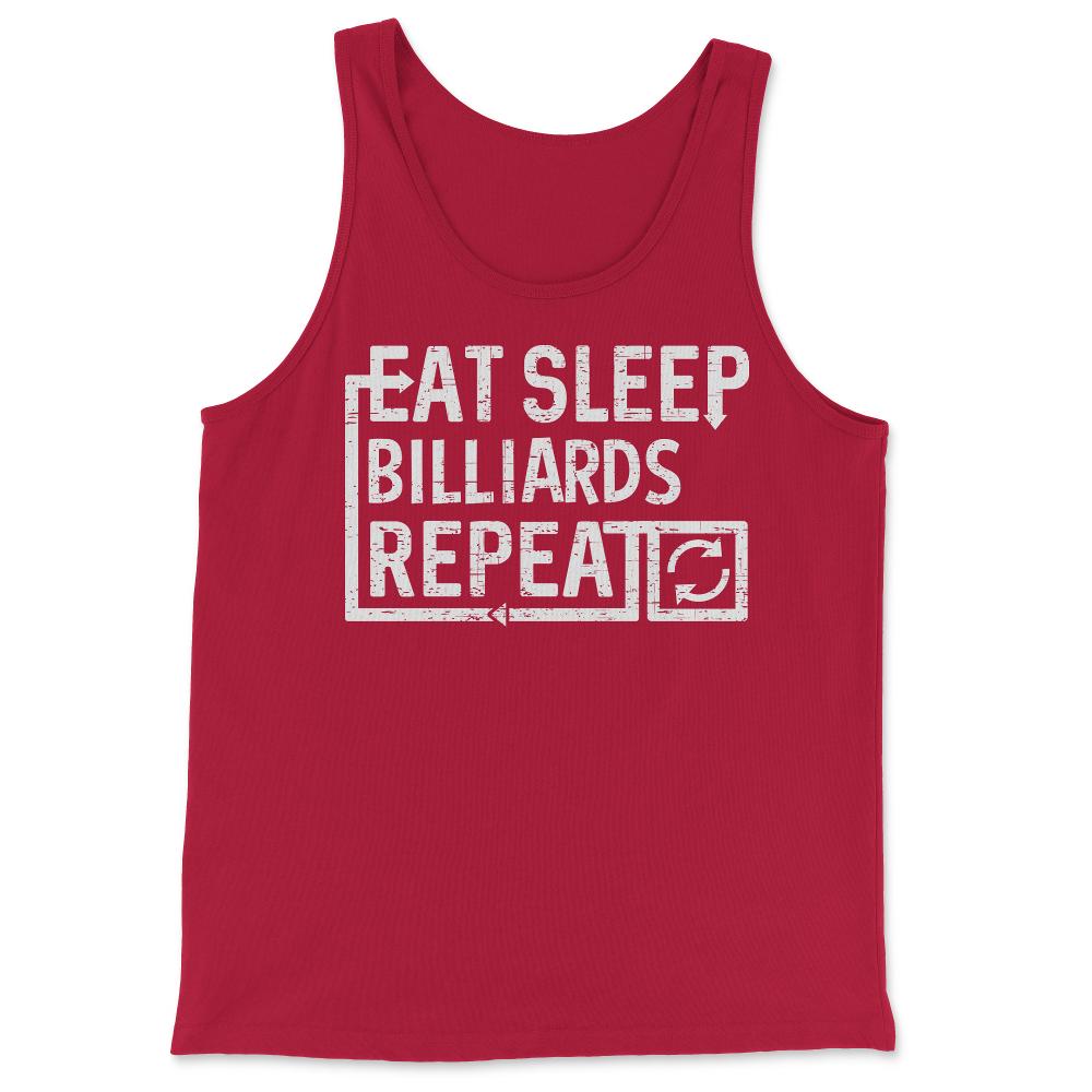 Eat Sleep Billiards - Tank Top - Red