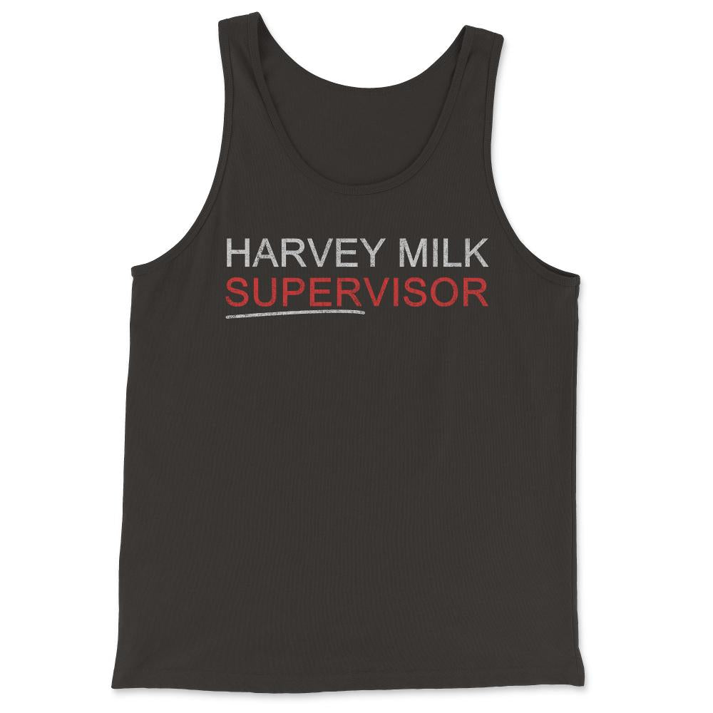 Harvey Milk Supervisor Distressed - Tank Top - Black