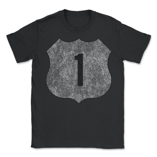 Route 1 Retro - Unisex T-Shirt - Black