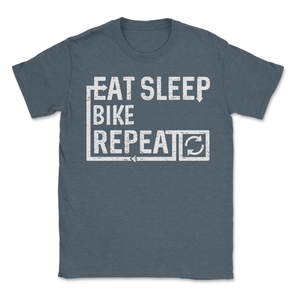 Eat Sleep Bike - Unisex T-Shirt - Dark Grey Heather