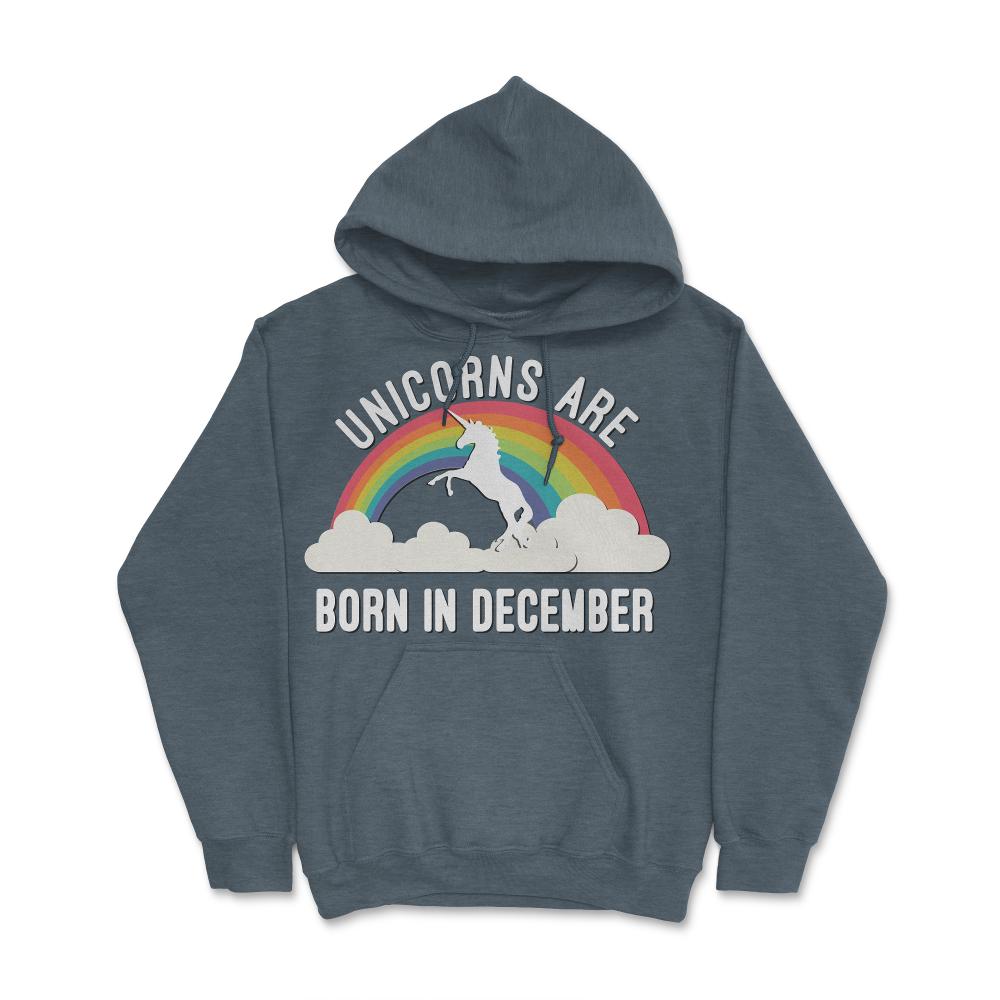Unicorns Are Born In December - Hoodie - Dark Grey Heather