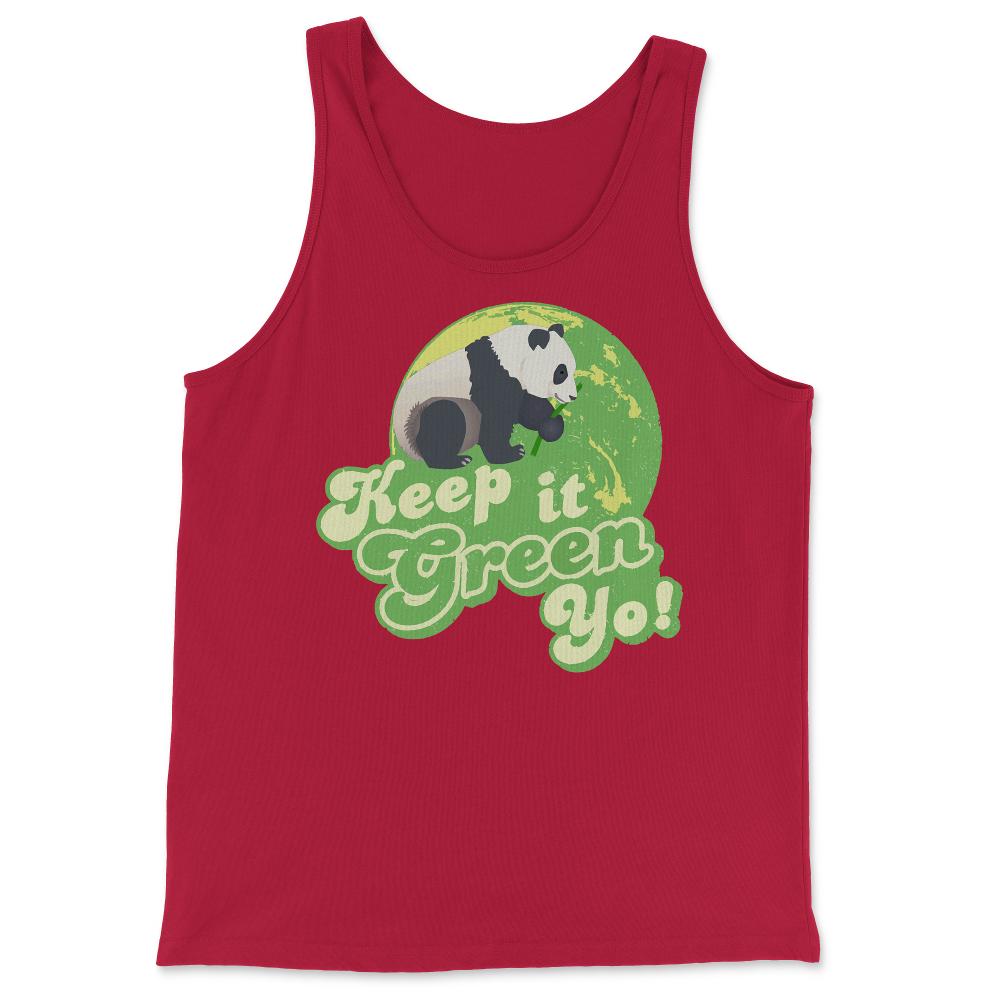 Keep It Green Panda Yo - Tank Top - Red