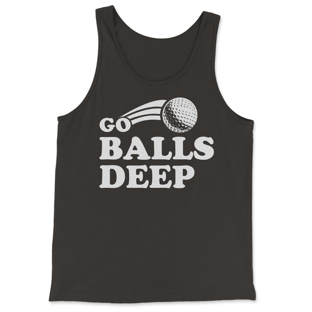 Go Balls Deep Funny Golfers - Tank Top - Black