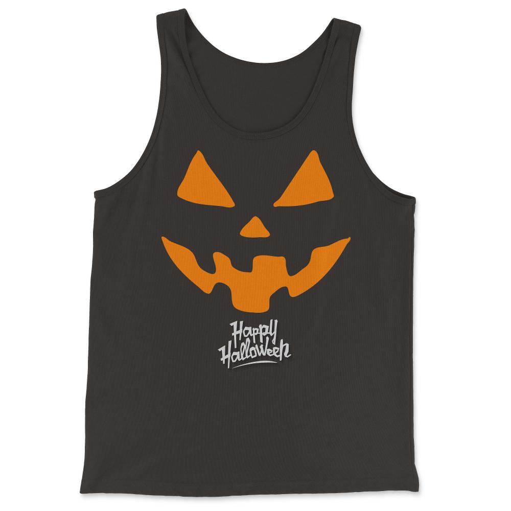 Jack-O-Lantern Pumpkin Happy Halloween - Tank Top - Black