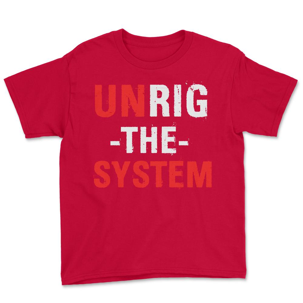 Unrig The System - Youth Tee - Red