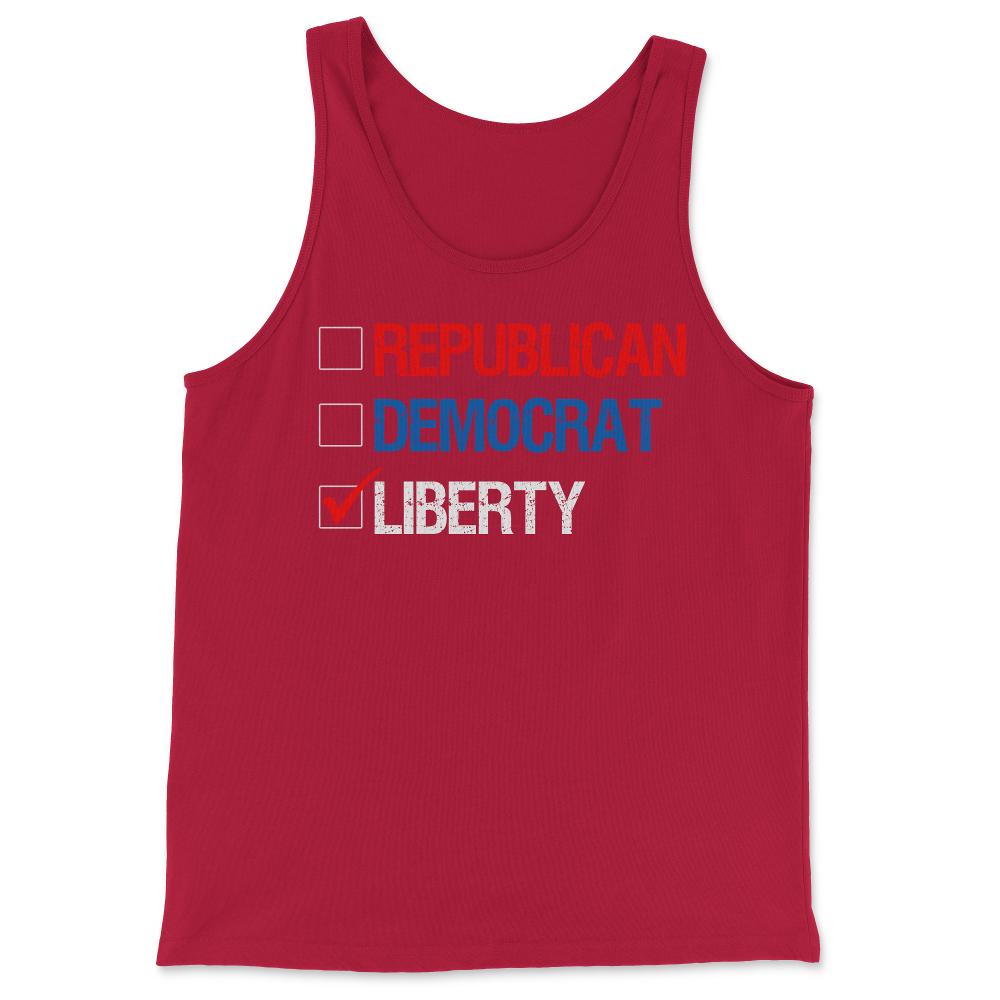 Republican Democrat Liberty Libertarian - Tank Top - Red