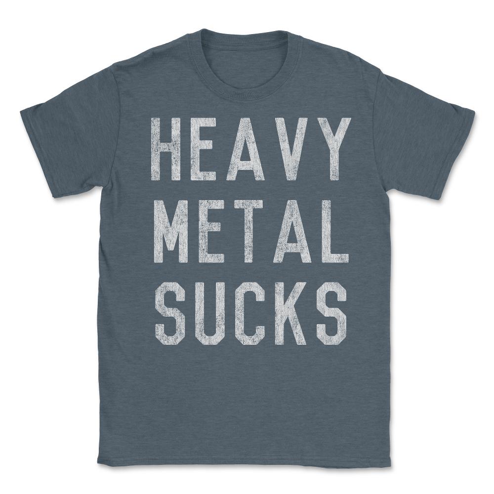 Retro Heavy Metal Sucks - Unisex T-Shirt - Dark Grey Heather