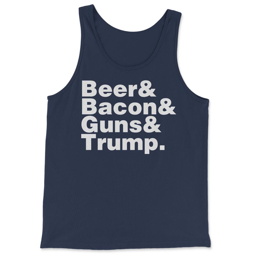 Beer Bacon Guns And Trump - Tank Top - Navy