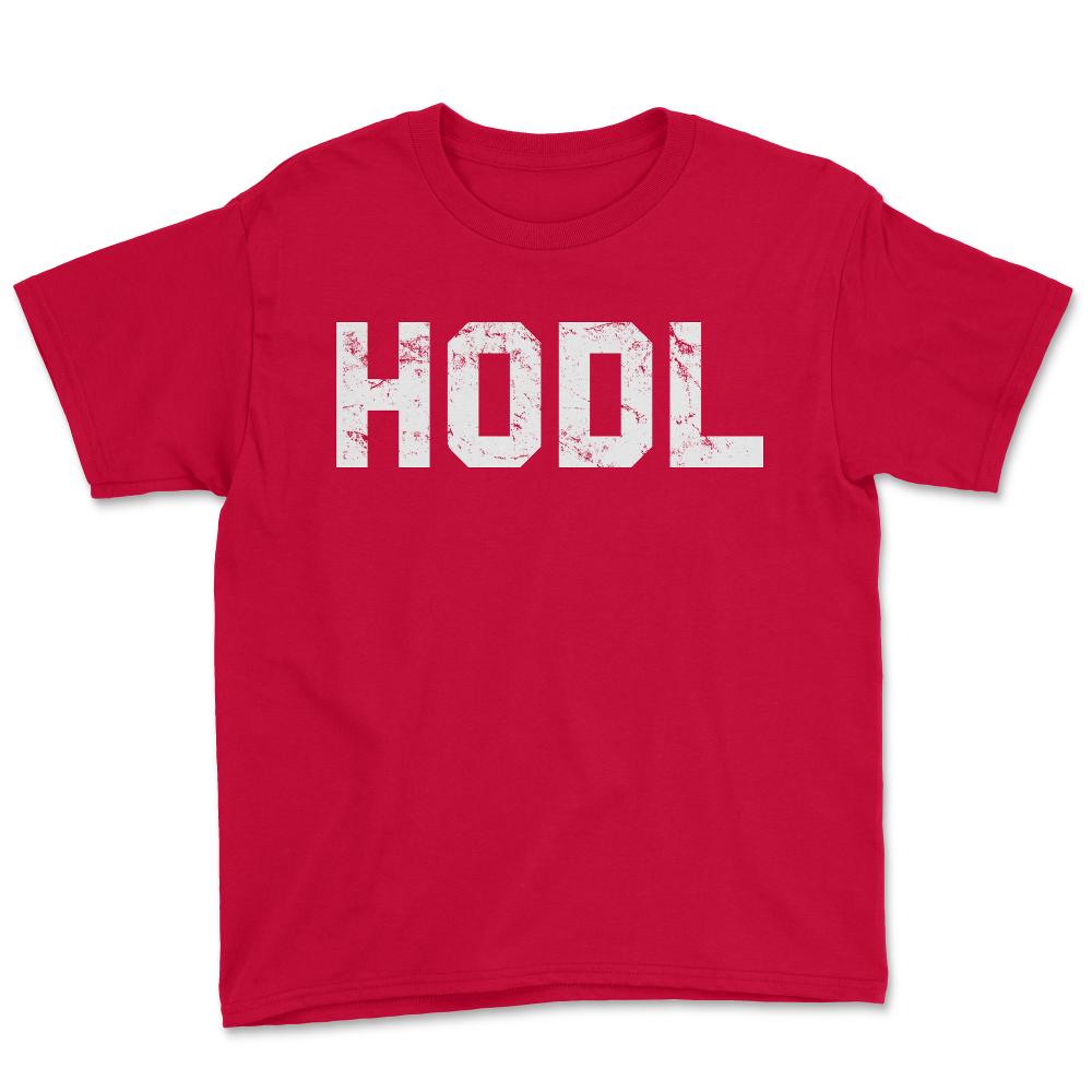Hodl Cryptocurrency - Youth Tee - Red